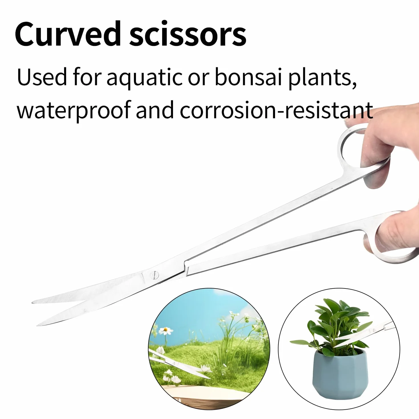 Acquario Forbici Pinzette Spatola Strumenti Aquascaping Inossidabile 5 in 1 Set