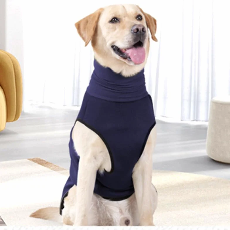 Giacca ansiolitica per cani XXL con strisce riflessive e cuffia antirumore