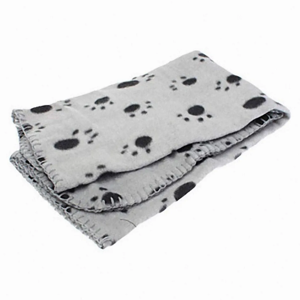 Coperta per Gatti Grigio 60X70cm Coperta per Animali Domestici Tappetino Morbido Caldo Pile Paw Print Design Pet Mat Letto Divano Pet Fodere per Cuscini Asciugamano 3Pz 5Pz