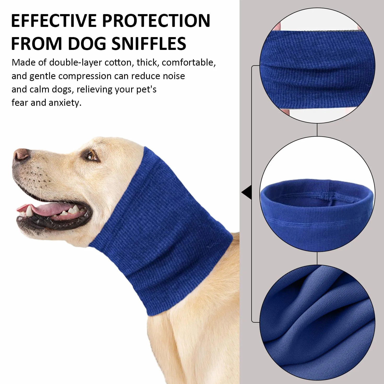 Copricapo per cani paraorecchie elastici protezione collo animali domestici