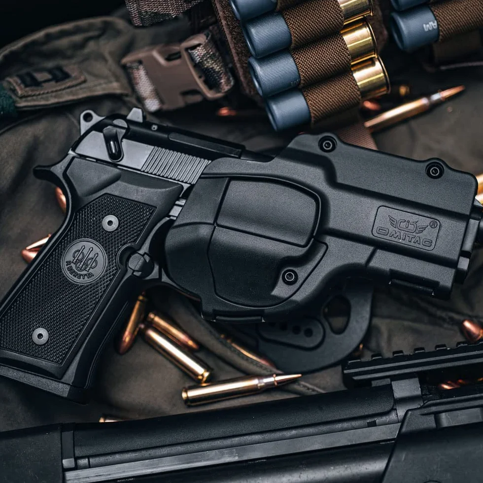 Beretta 92 Paddle OWB Holster Polimerowa Kabura Taktyczna Czarna