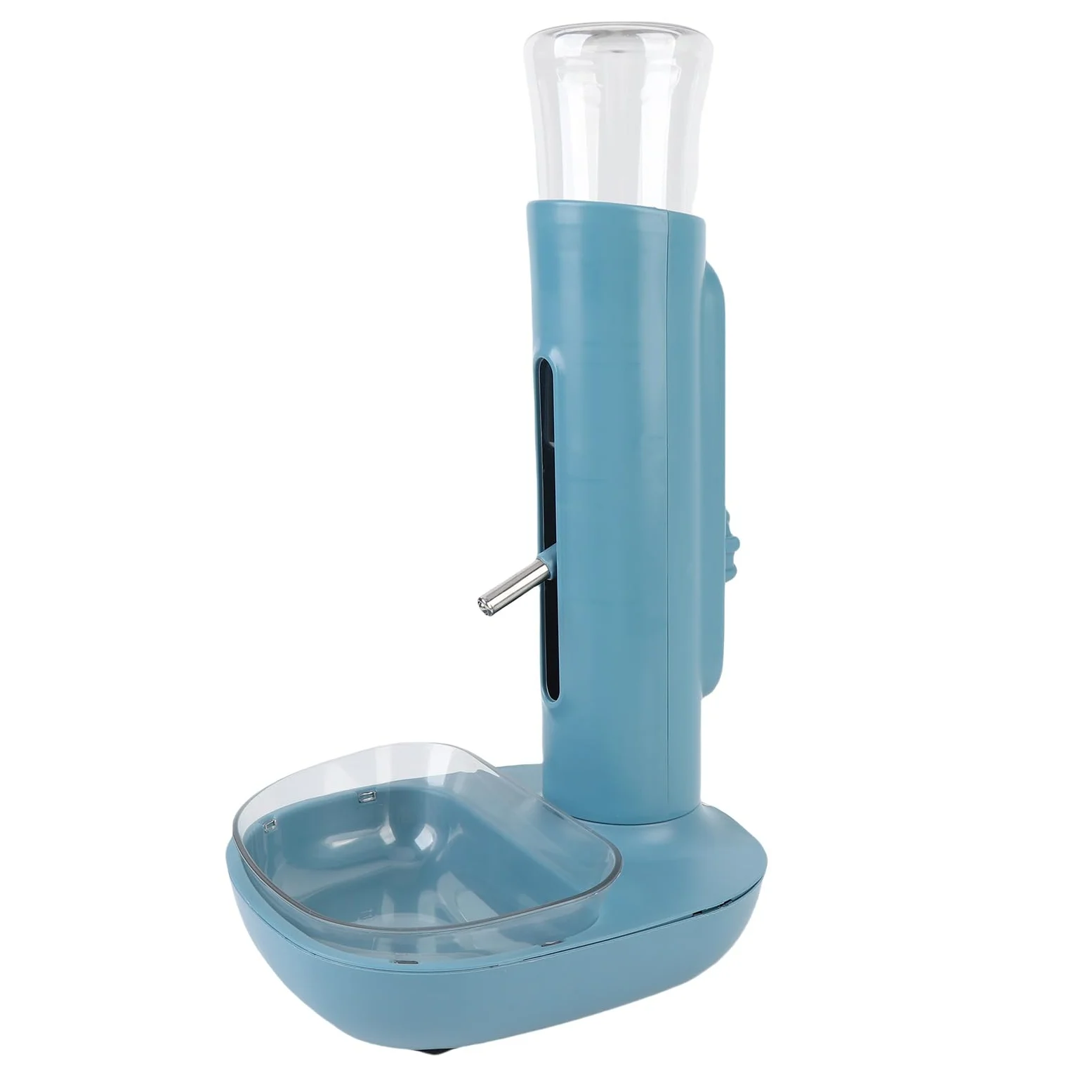 Generic Alimentatore Automatico per Acqua in Piedi per Animali Domestici, Regolabile in Altezza, Tipo Sospeso per Cani, Gatti, Plastica, 9,45x7,68 Pollici (BLUE)