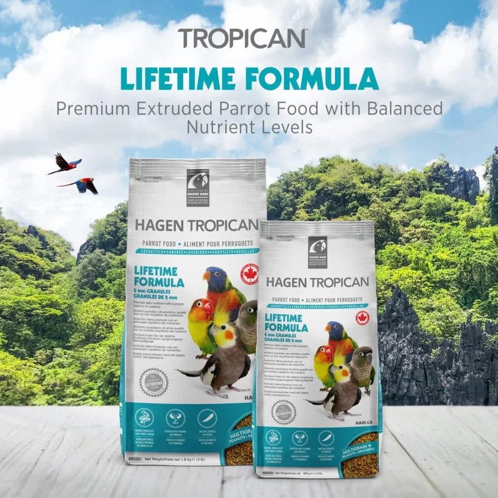 Hari Granuli di Cockatiel Tropican Lifetime 820 g