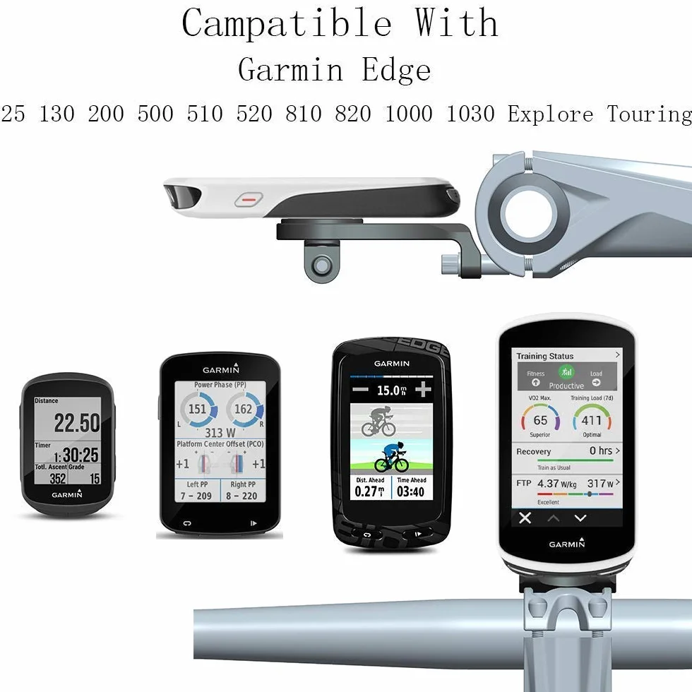 Supporto per bici combo anteriore Out per Garmin Edge 200 500 510 520 800 810 820 1000 e videocamera