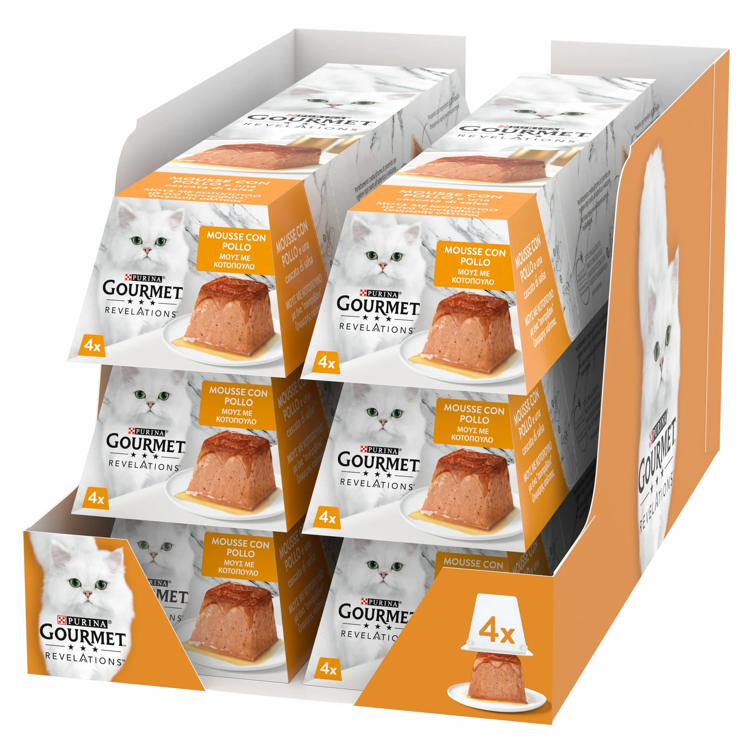 GOURMET Revelations Cibo Umido per Gatti Adulti Mousse con Pollo 24x57g
