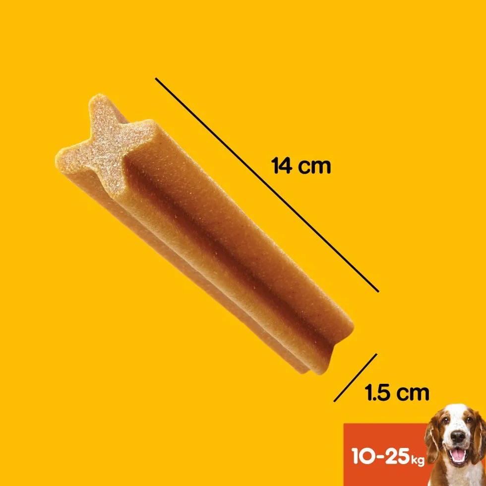 Pedigree Dentastix Snack per la Igiene Orale, Cane Medio 10-25 kg Confezione Scorta, 56 Bastoncini - 8 x 180 gr