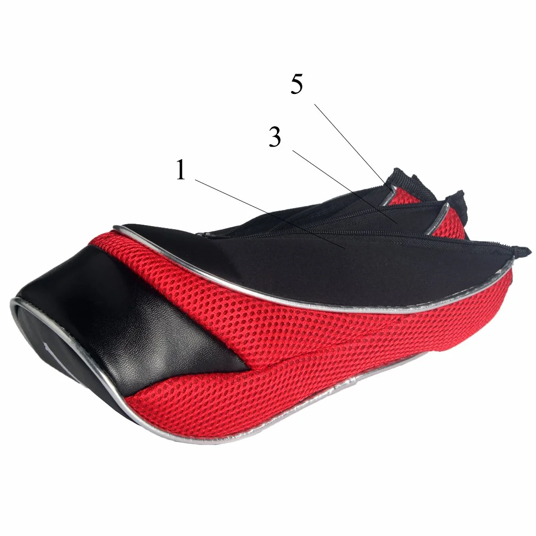 Andux Golf Driver per Legno a Testa Copre con Chiusura a Cerniera per Driver 460cc Set di 3 (MT/MG16 Nero/Bianco)