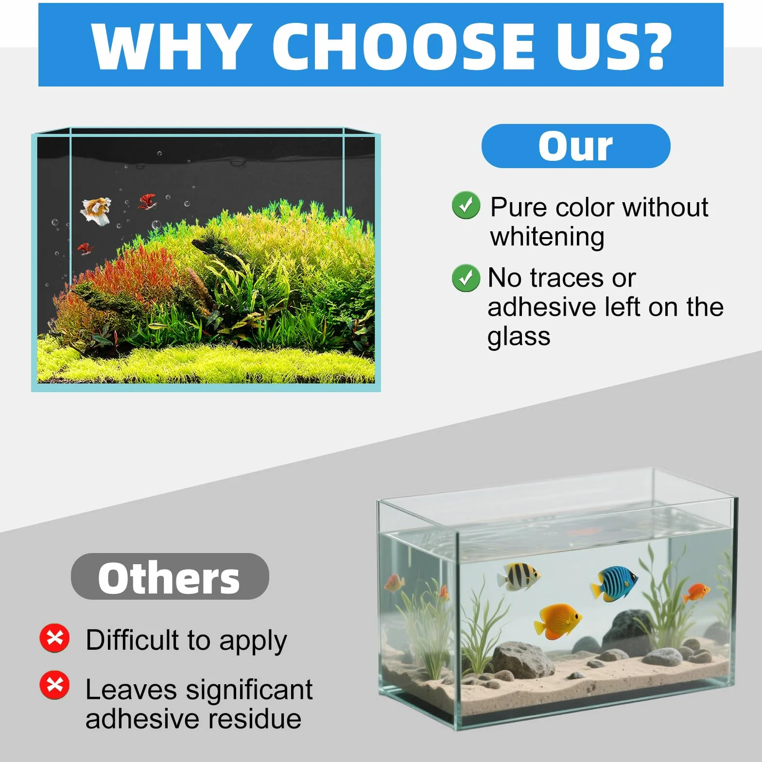 Adesivo Statico Sfondo Acquario 40x400 cm Pellicola per Parete Posteriore dell' Acquario Nera con Adesivo Pellicola Autoadesiva per Acquario Pellicola di Sfondo Acquari per Terrari(Nero)