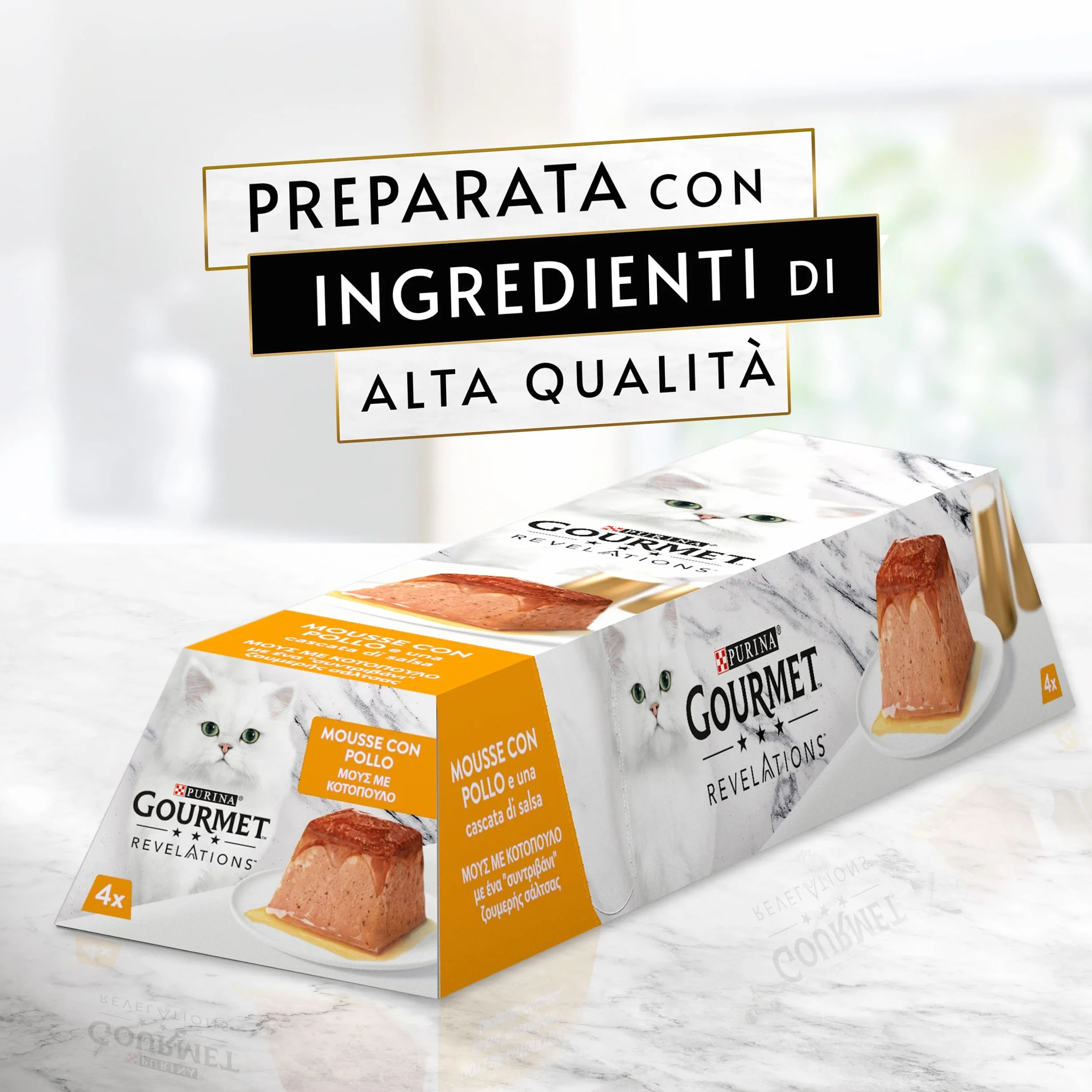 GOURMET Revelations Cibo Umido per Gatti Adulti Mousse con Pollo 24x57g