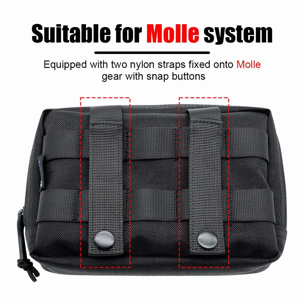 Borsa da Sella per Cani, Zaino Tattico per Imbracatura per Cane in Nylon 1000D, Molle Zaini per Trasporto Cani con Scomparti, per Guinzagli, Collari, Ciotole, Sacchetti per Escrementi e Chiavi