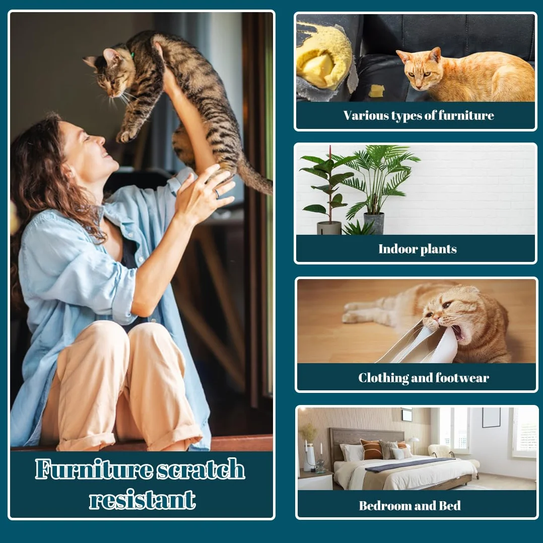 EIHI 120ml Spray antigraffio per gattiper Gatti Divano, Uso Interno ed Esterno,protezione divano graffi gatto, Protezione del Divano e Mobili, Ideale per Casa e Giardino