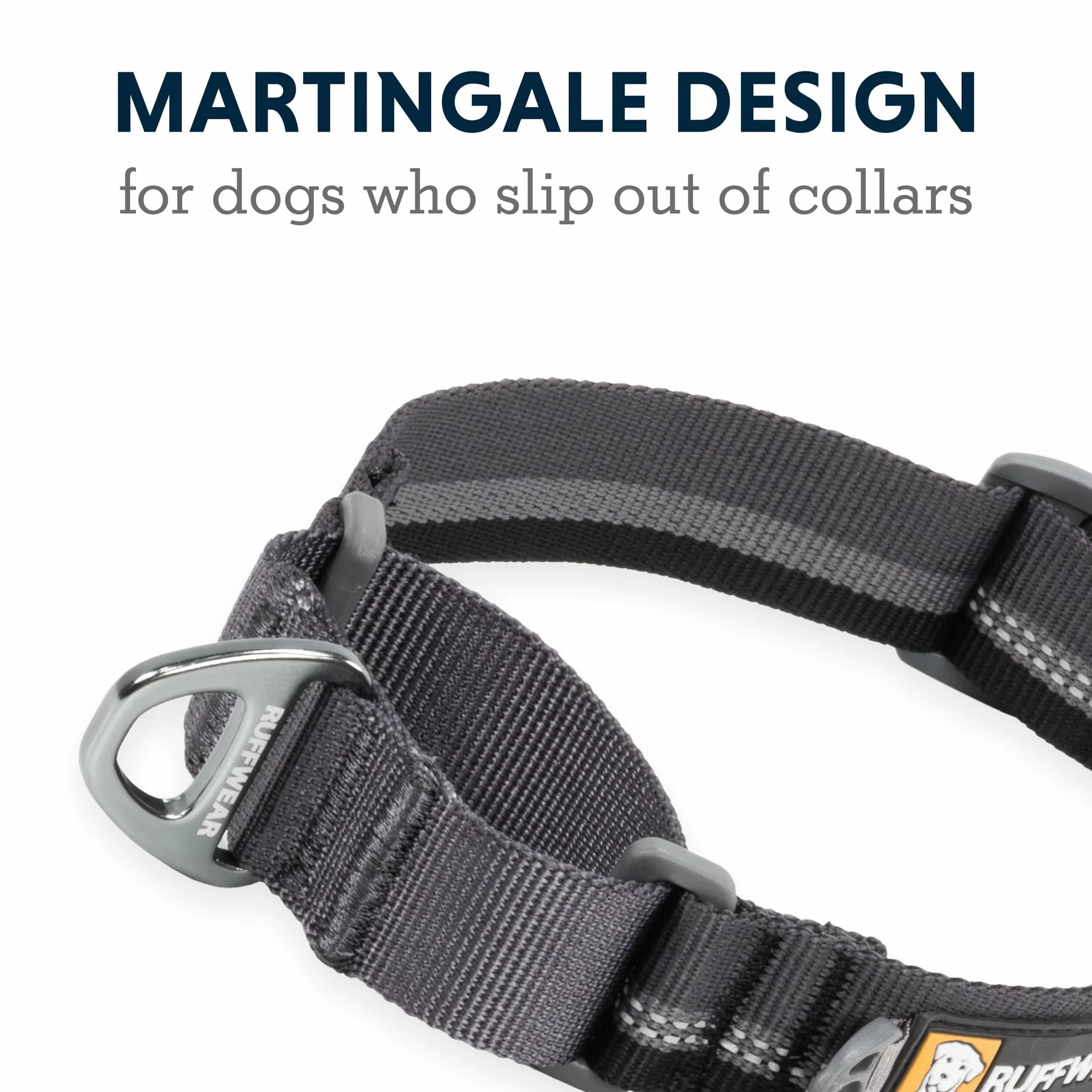 RUFFWEAR Collare di reazione Web, Collare per cani extra piccolo, Collare Martingale regolabile con anello a V in alluminio e rilascio laterale, Comodo collare per, 17"-20" Blue Pool