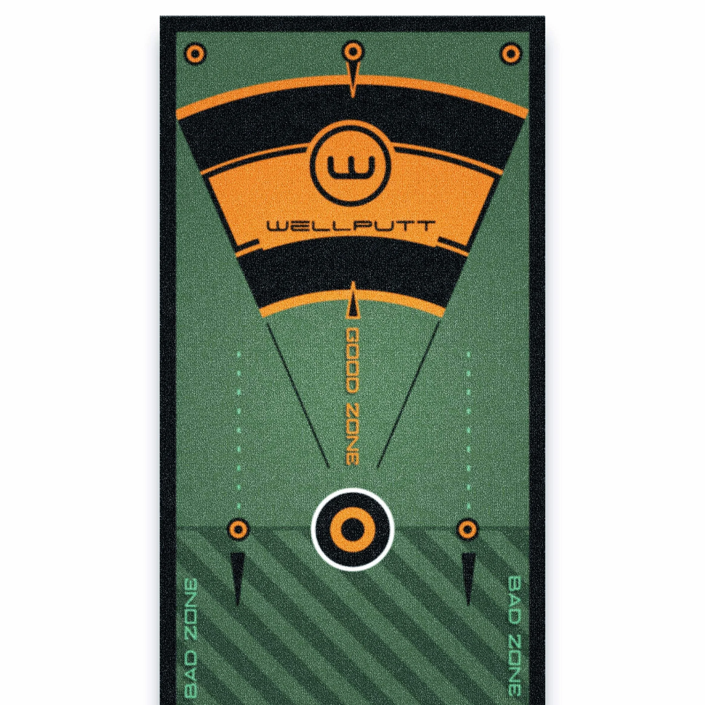 WELLPUTT - Tappetino da Putting Allenamento Golf - 3m Verde