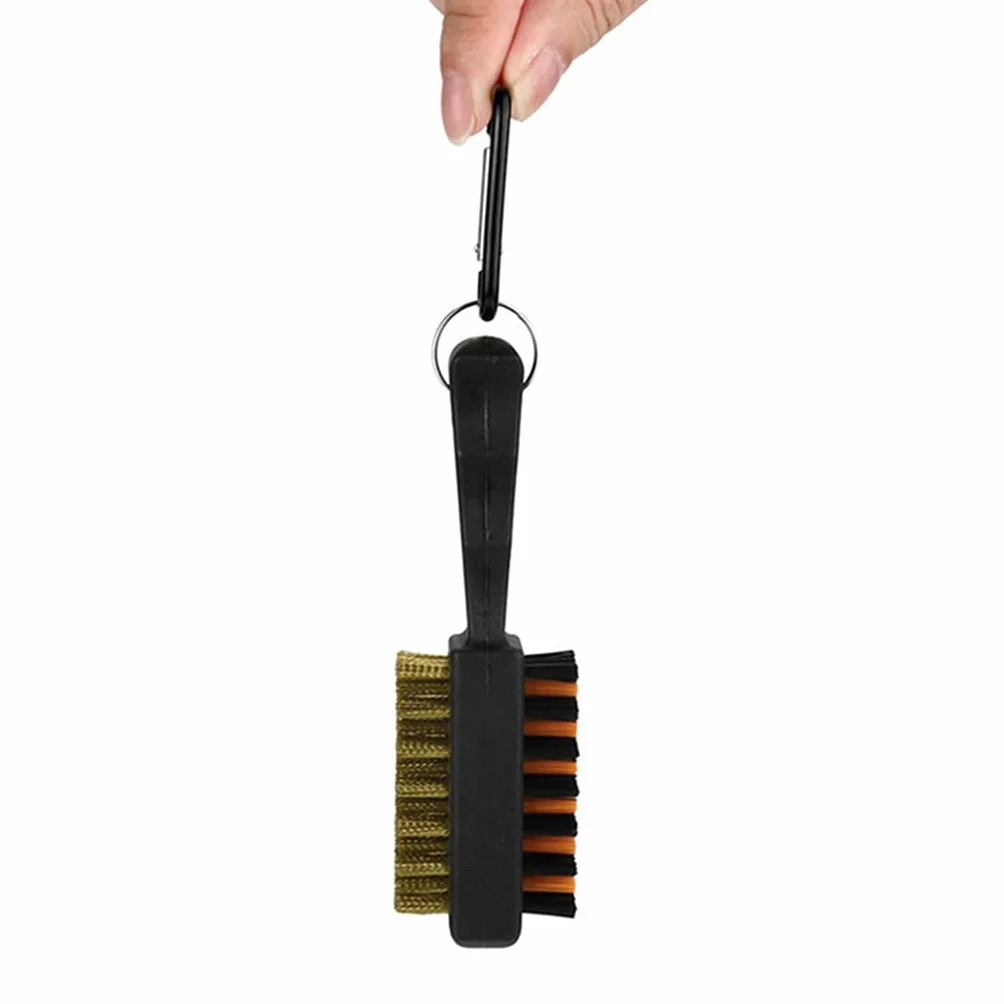 Double Side Golf Brass Nylon Club Head Cleaner Brush Cleaning Tool Kit