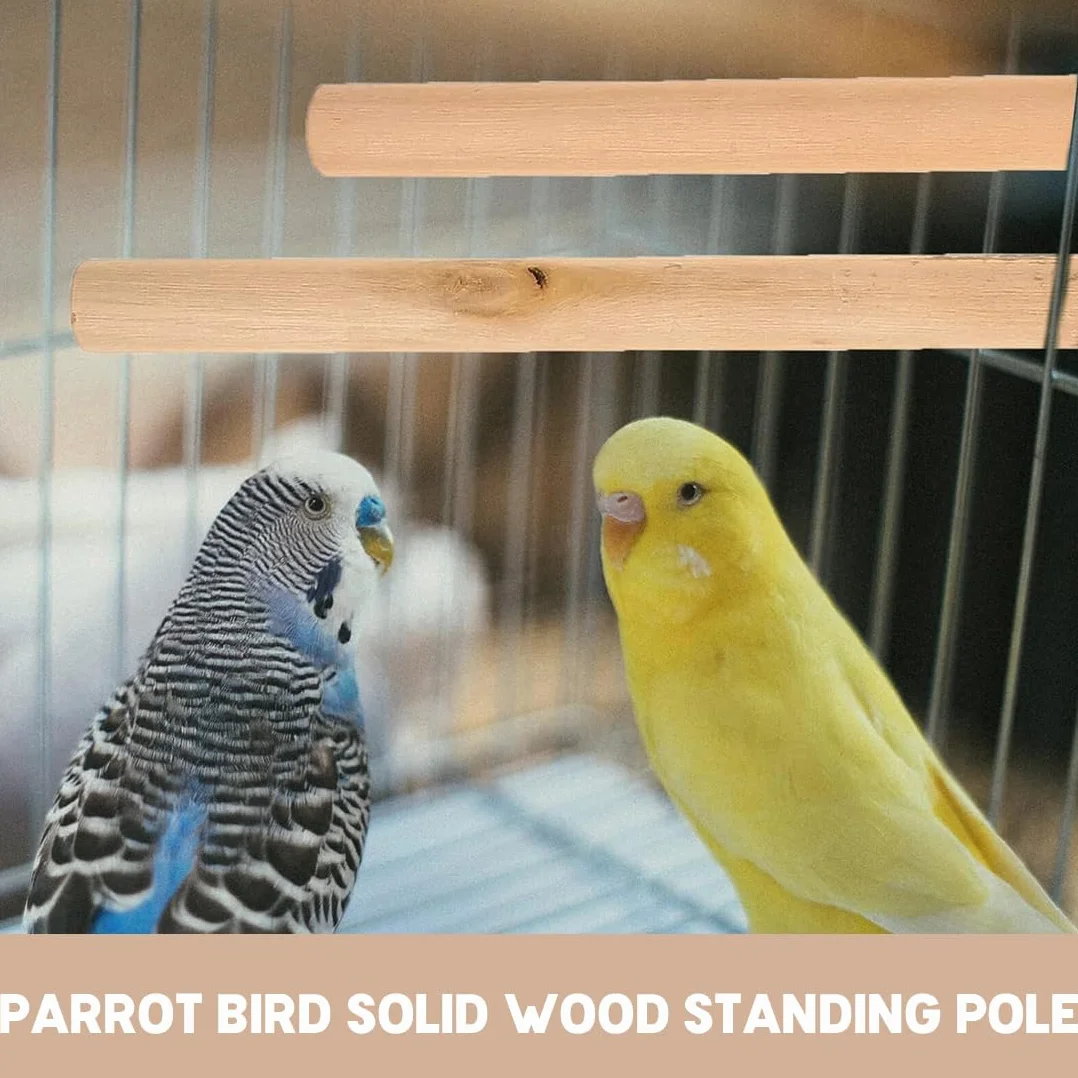Posatoio per Pappagalli in Legno, 6 Pezzi, Giochi per Uccelli Accessorio per Gabbia per Cacatua e Parrocchetto