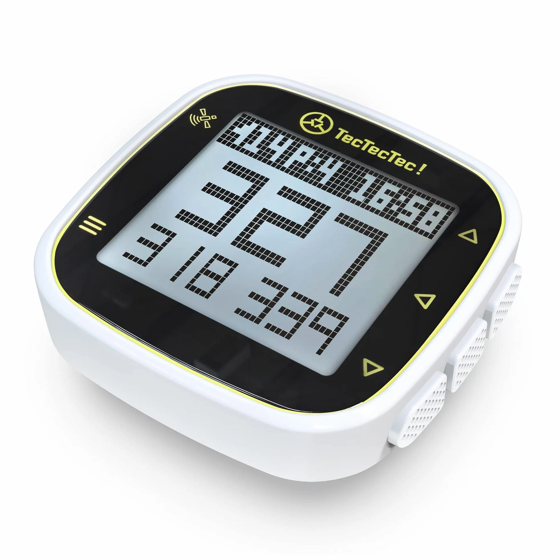 TecTecTecTec ULT-G Orologio da golf GPS portatile ultra leggero con batteria ricaricabile e display LCD, precaricato con 38 K in tutto il mondo, leggero, semplice, facile da usare per uomini e donne
