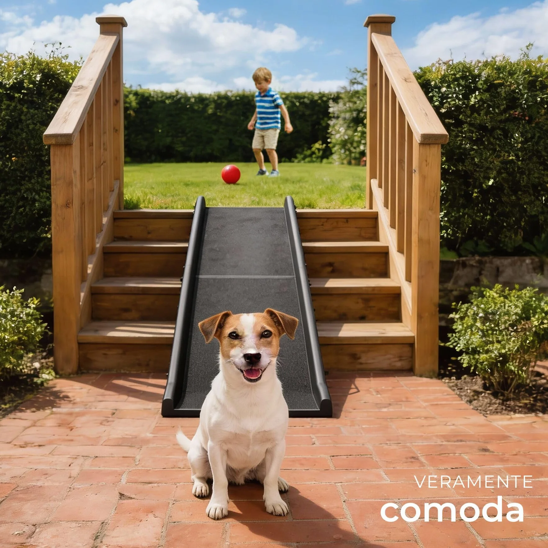 tectake Rampa per Cani Paw Step Richiudibile Antiscivolo Auto Pieghevole 90kg