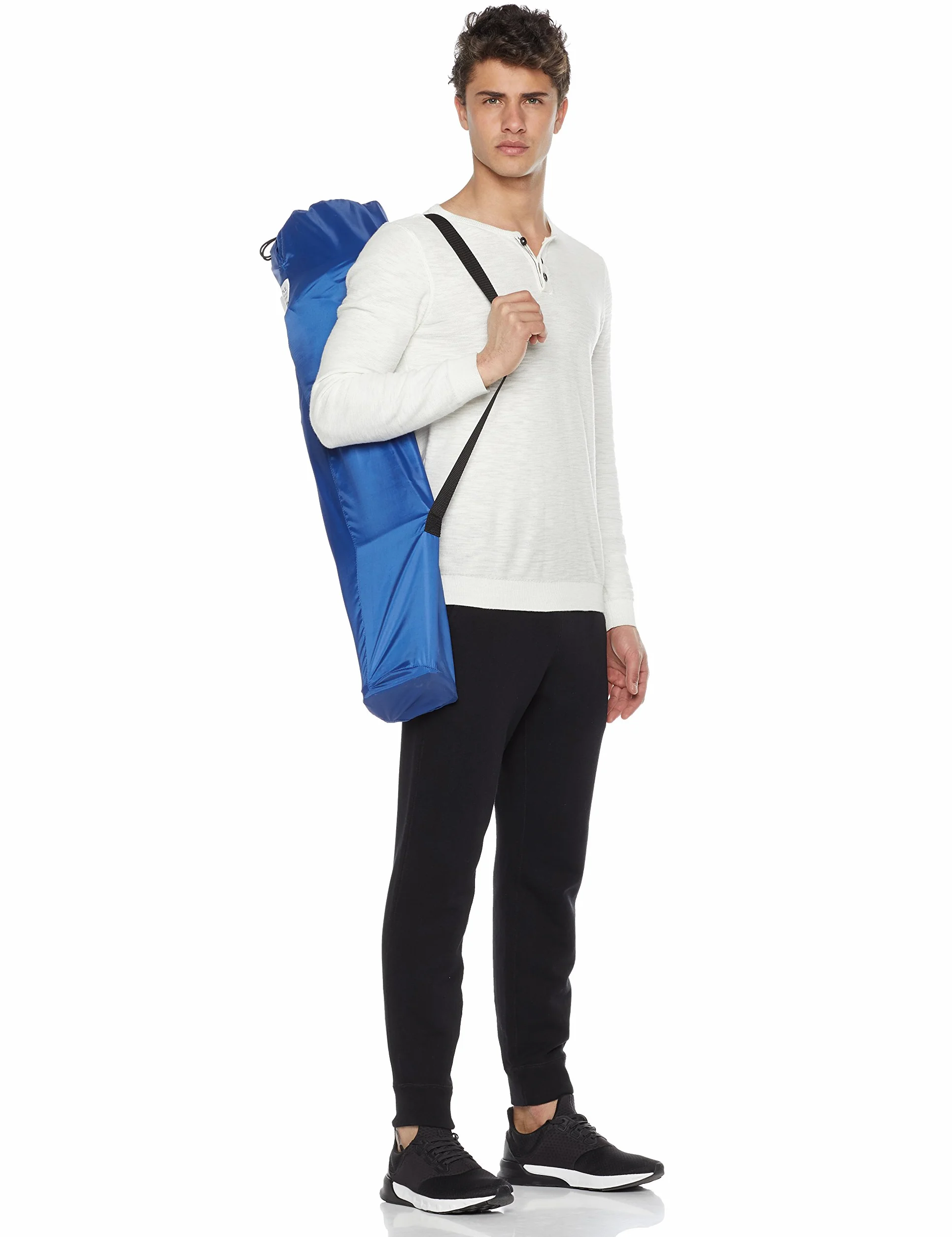 Amazon Basics Sedia da campeggio con tasca termica, Blu