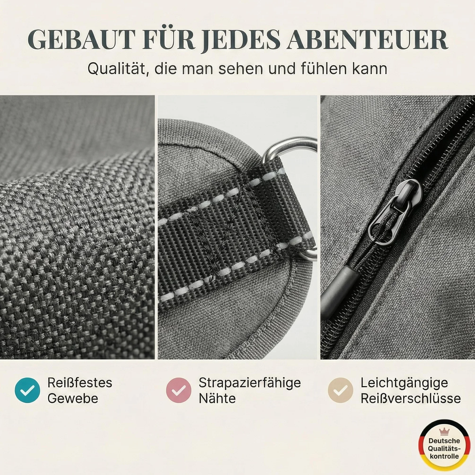 HUND IST KÖNIG Borsa per cani e accessori per cani – Robusto marsupio per cani – Borsa per cibo per cani con dispenser per sacchetti, scomparto per cellulare e tracolla per cavi flessibili