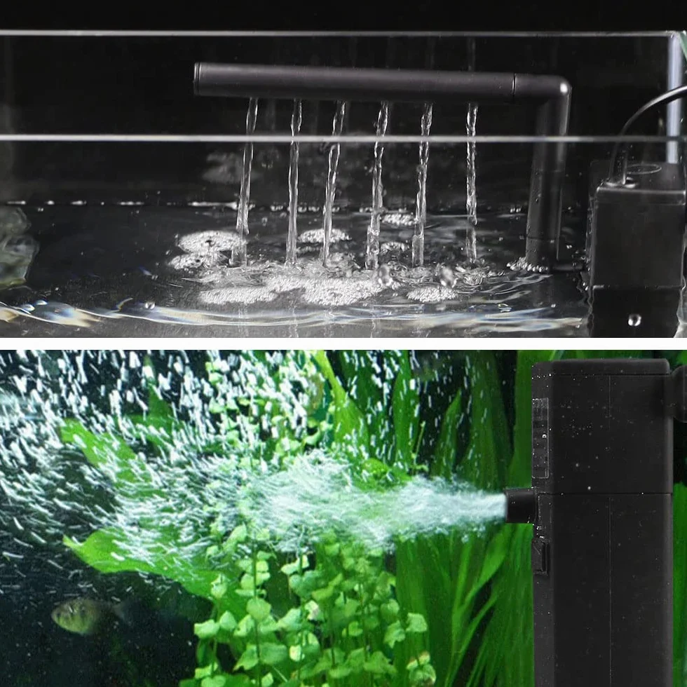 flintronic Filtro per Acquario, 300L/H Filtro Interno per Acquario per 60L Piccoli Acquari, Acquari Freddi o Tropicali, Acquario per Tartarughe