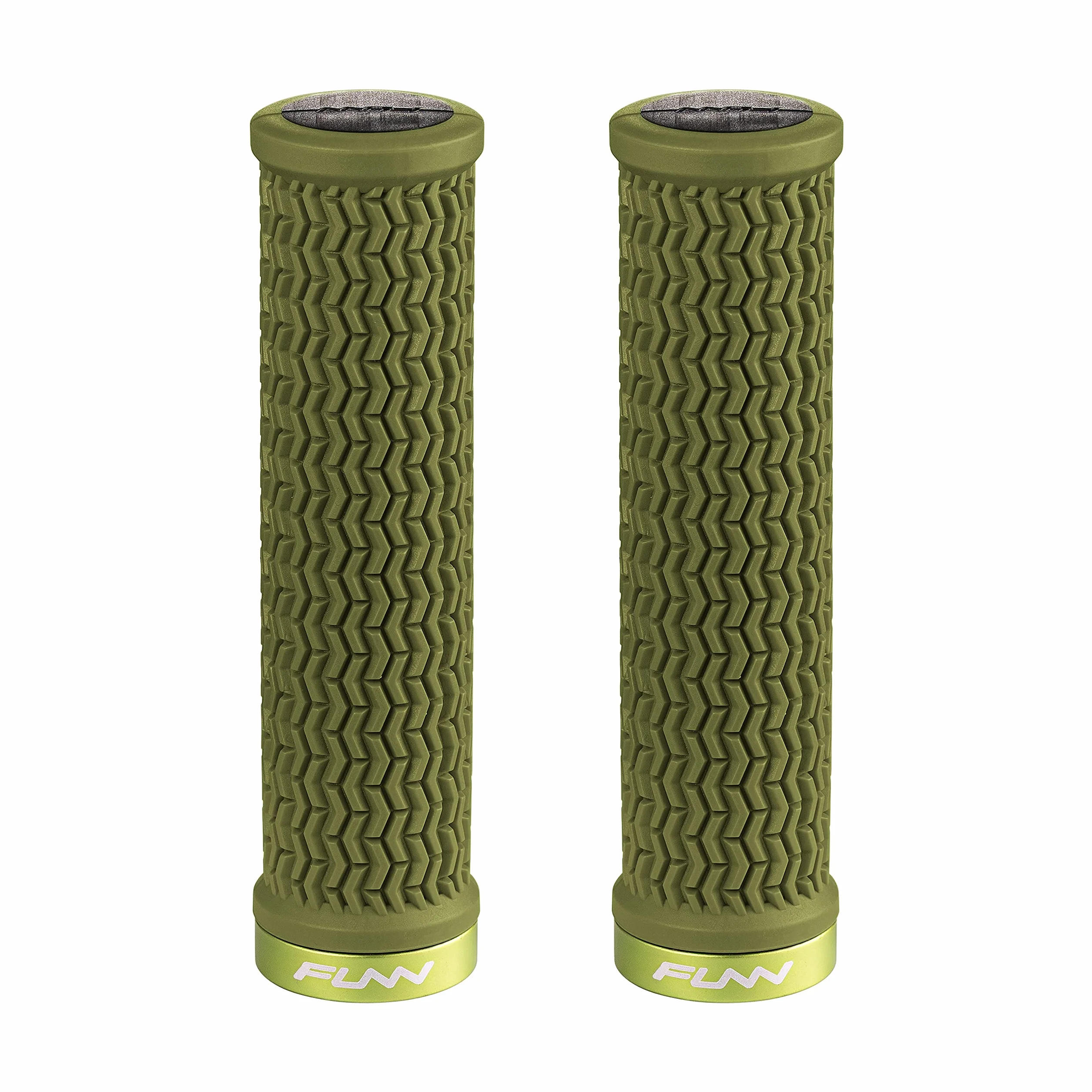 Funn Holeshot Manopole per Mountain Bike con Chiusura Singola, Diametro Interno di 22 mm, Manopole Resistenti alle Estremità Indurite