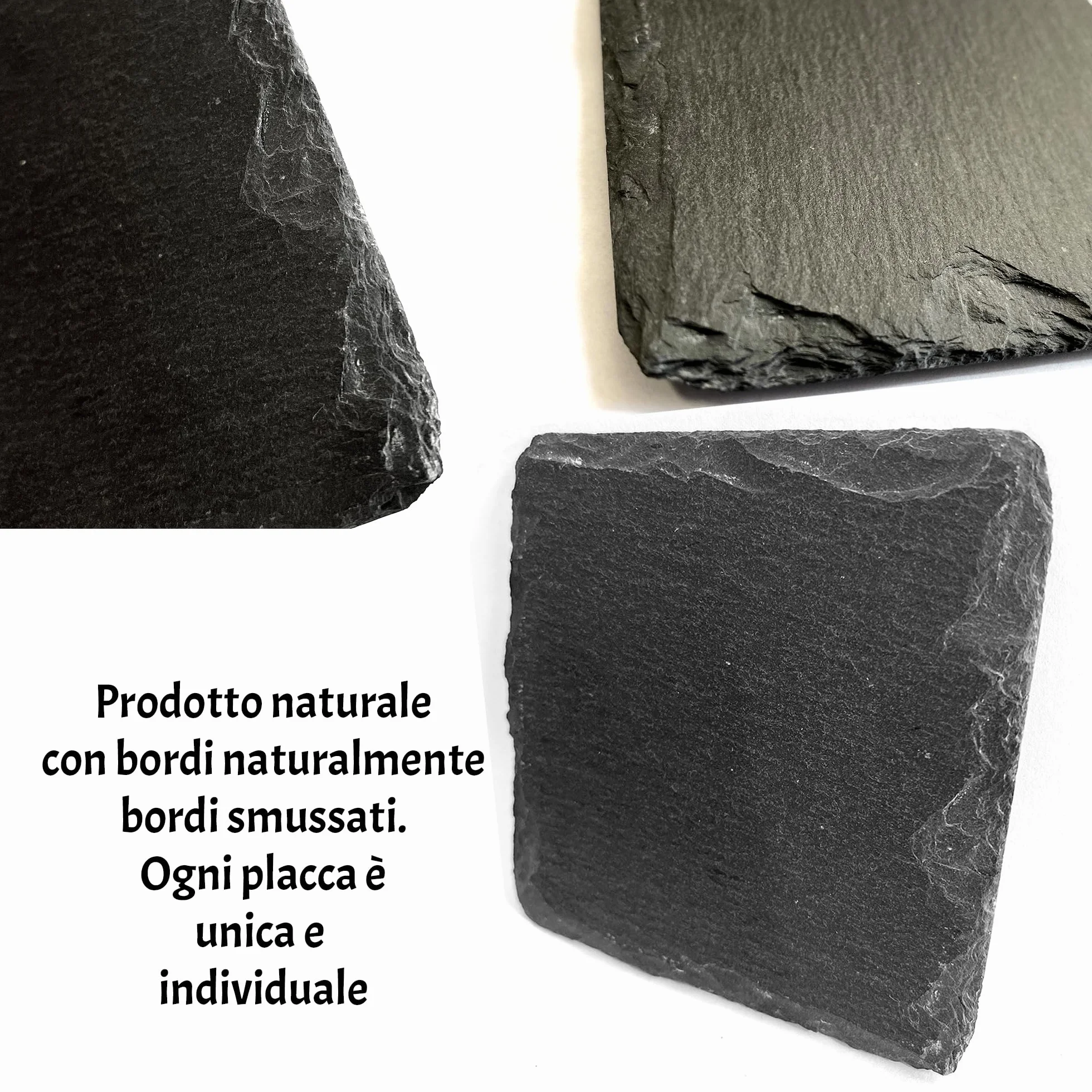 Targa commemorativa personalizzata per animale domestico in pietra d'ardesia 10x10 cm cornice bianca