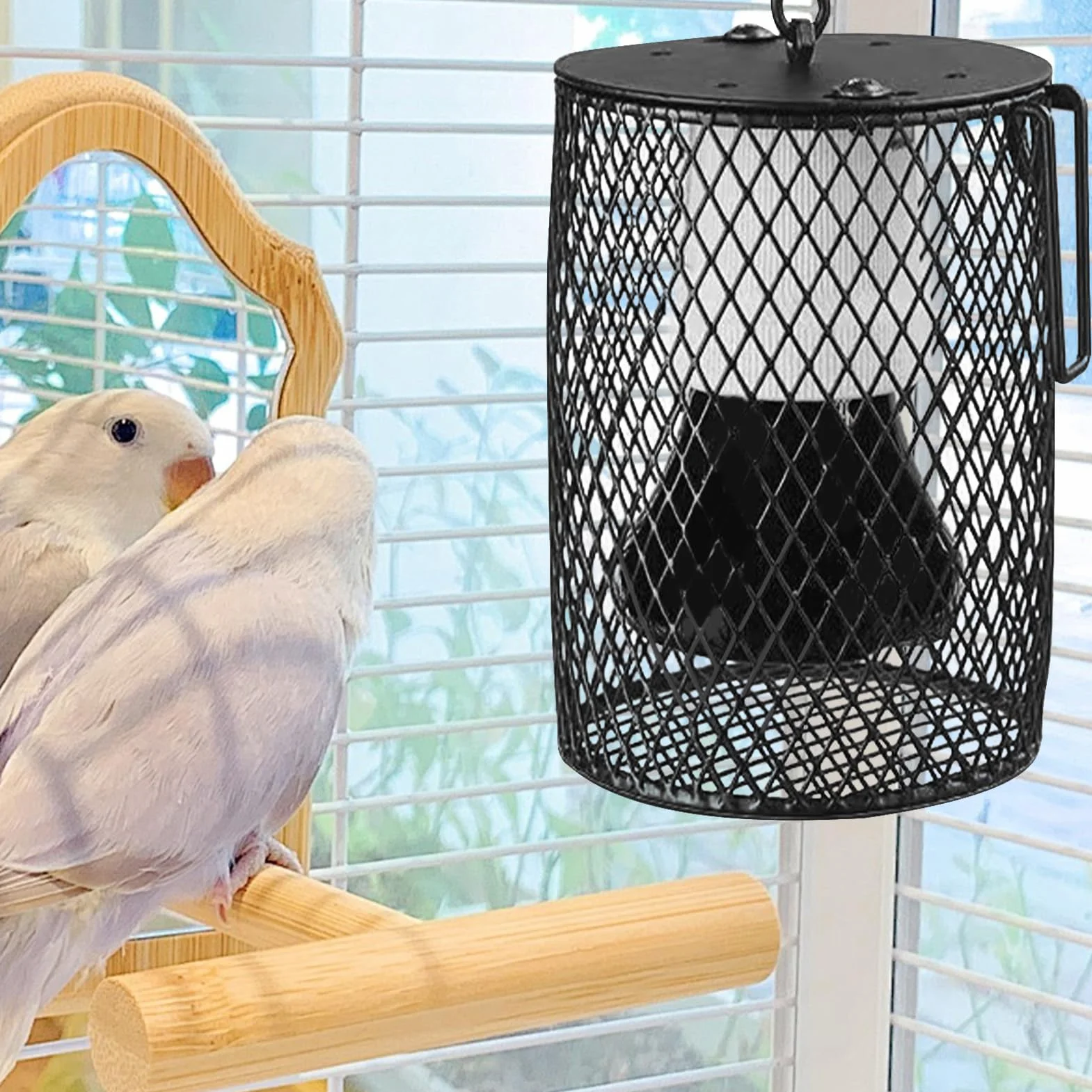 Gabbia Per Lampade Riscaldanti Supporto Lampada Termica Copertura Protettiva Terrari Cuccioli Serre Uccelli