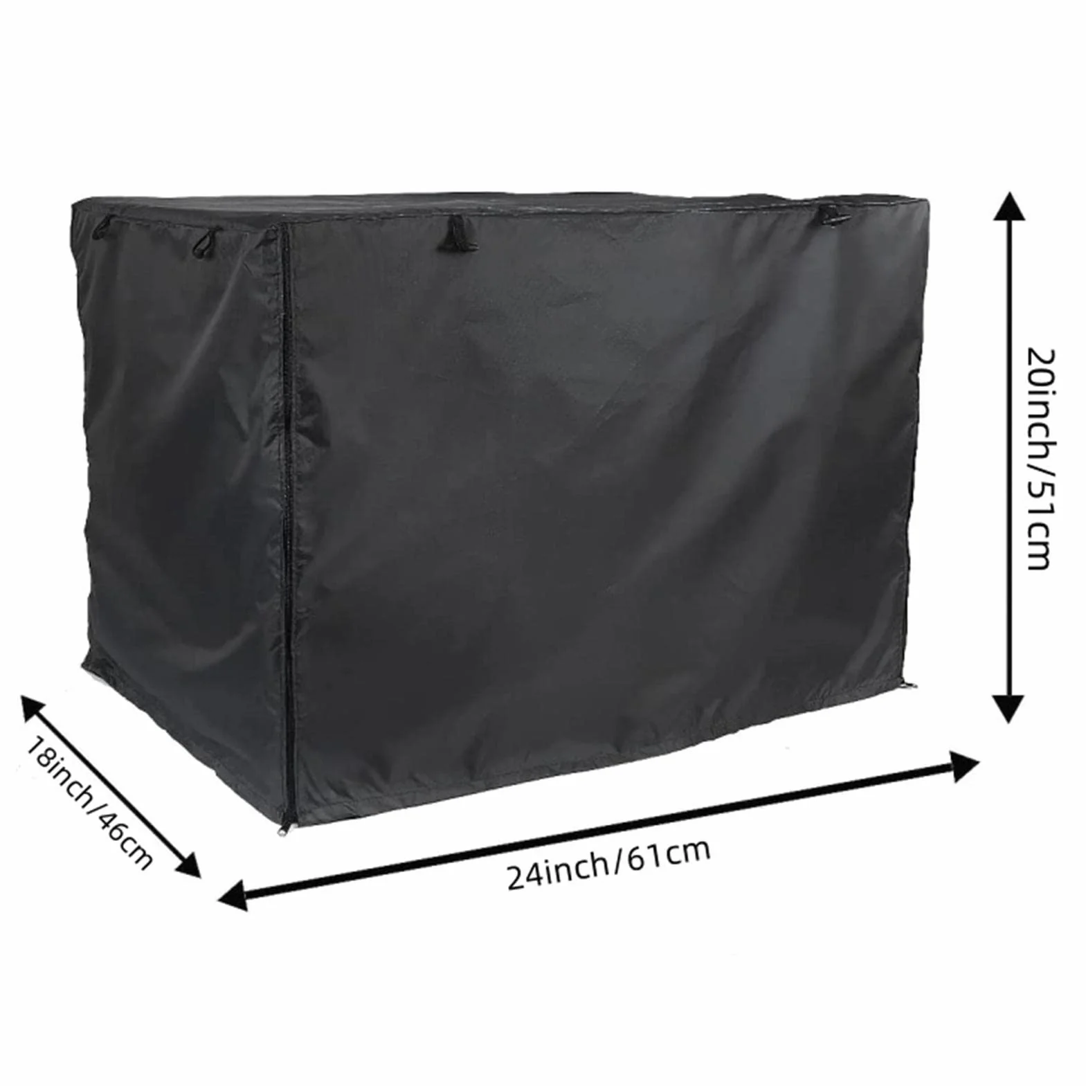 Copertura per Gabbia per Cani Impermeabile 210D Argento con Porta a Conchiglia