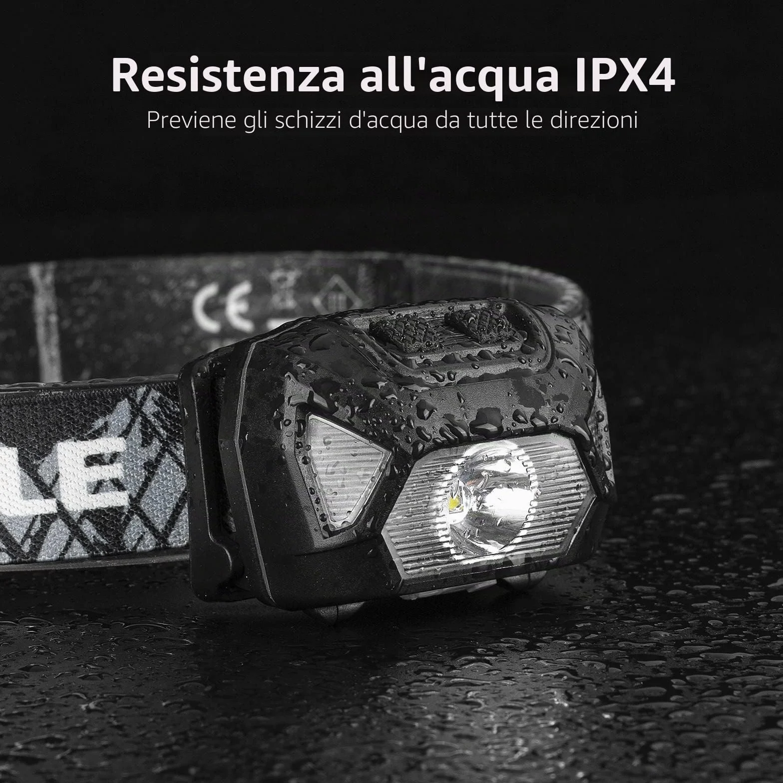 Lepro D500 Torcia Frontale Ricaricabile USB LED 2000lux IPX4 Impermeabile, 6 Modalità di Luce, 2pcs