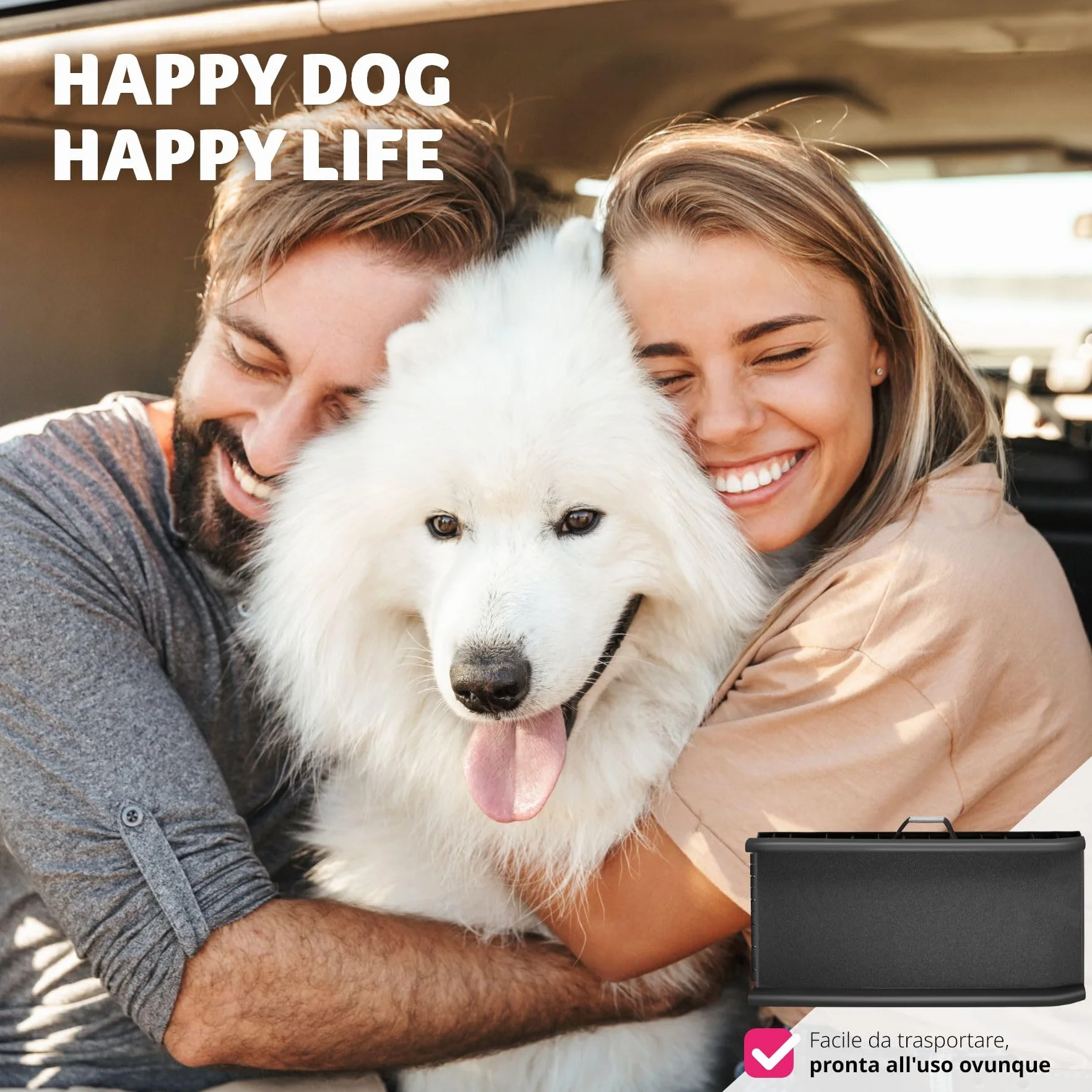 tectake Rampa per Cani Paw Step Richiudibile Antiscivolo Auto Pieghevole 90kg