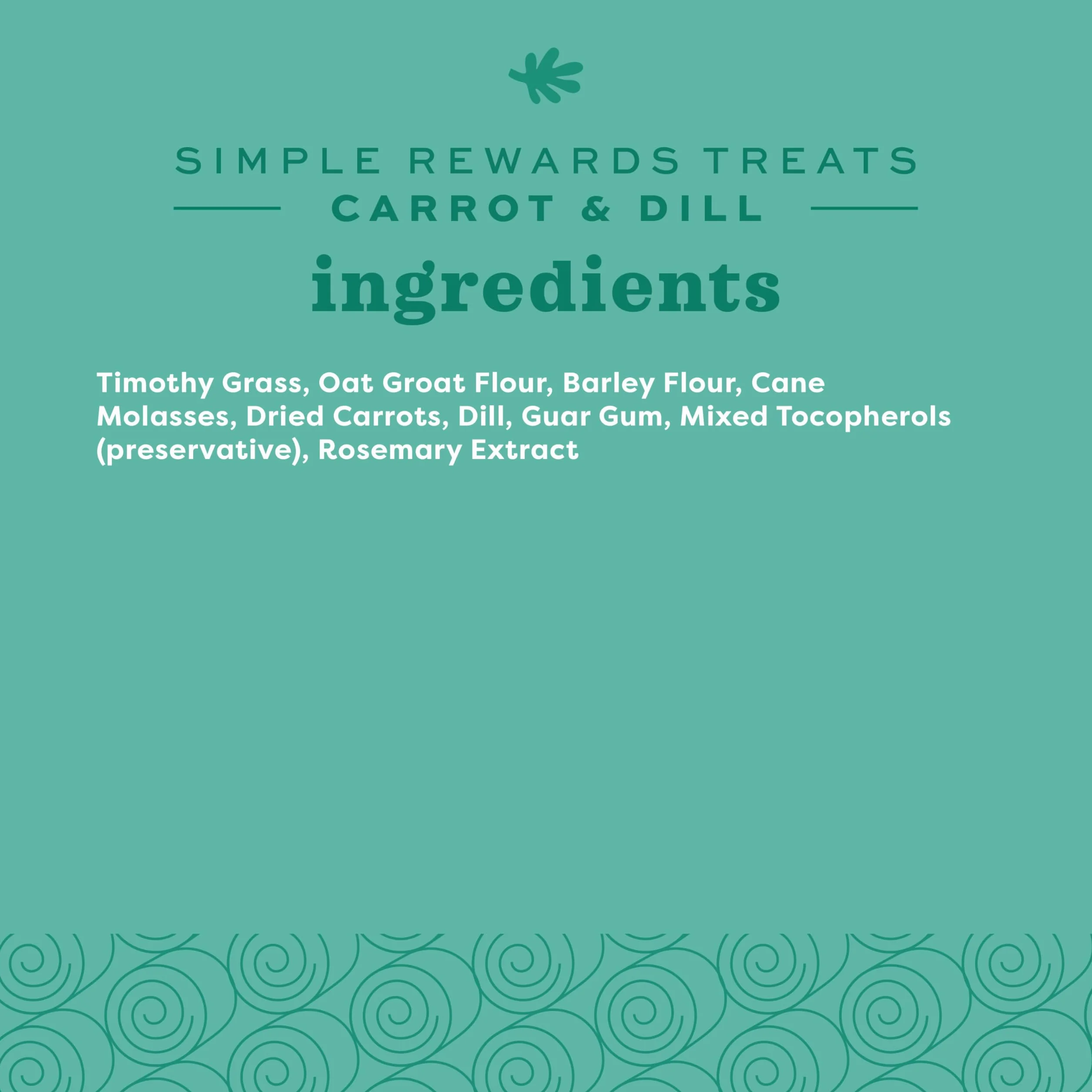 Oxbow New Simple Rewards Naturale a Forno Cotto dolcetti con Carote, aneto e Timothy Hay