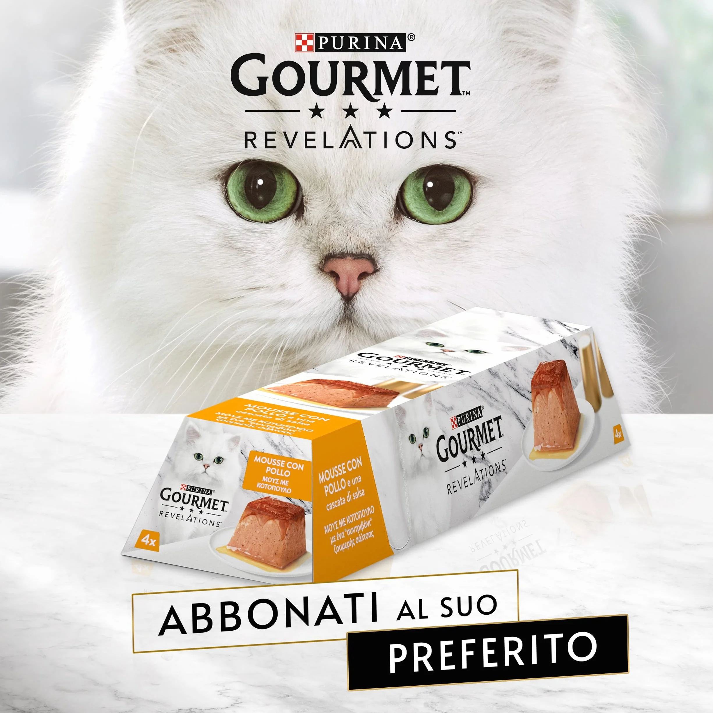 GOURMET Revelations Cibo Umido per Gatti Adulti Mousse con Pollo 24x57g