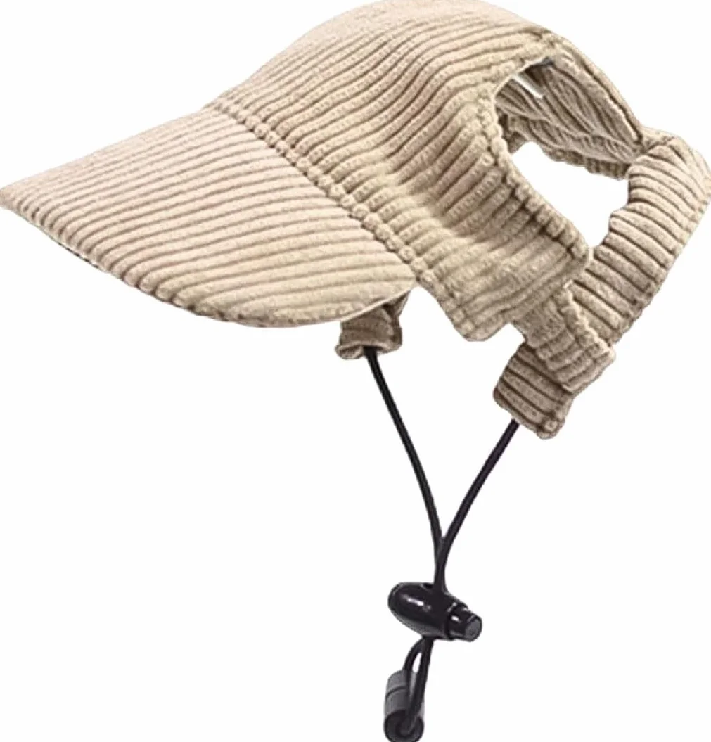 Cappello da Baseball per Cani Regolabile con Fori per Orecchie Protezione Solare Animale Domestico