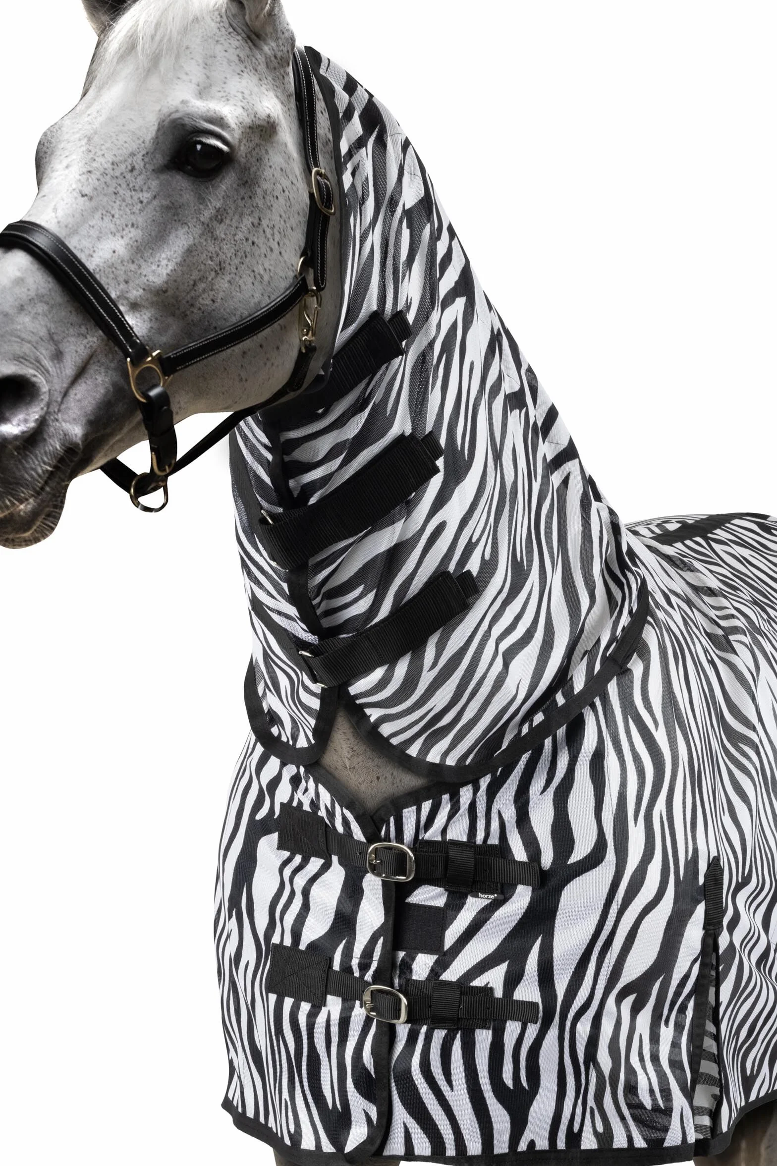 Coperta antimosche per cavalli Horze Defender con protezione per il collo e la coda, protezione contro insetti