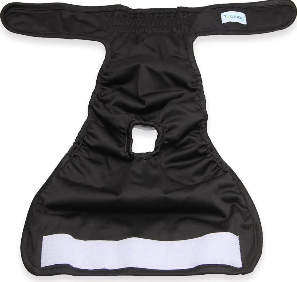 Teamoy 4pcs Pannolini Cane Femmina, Nero + Verde + Rosa + Viola, XL | Pantaloni per Cani Lavabili e Riutilizzabili, Pet Pannolini Altamente Assorbenti e Confortevoli