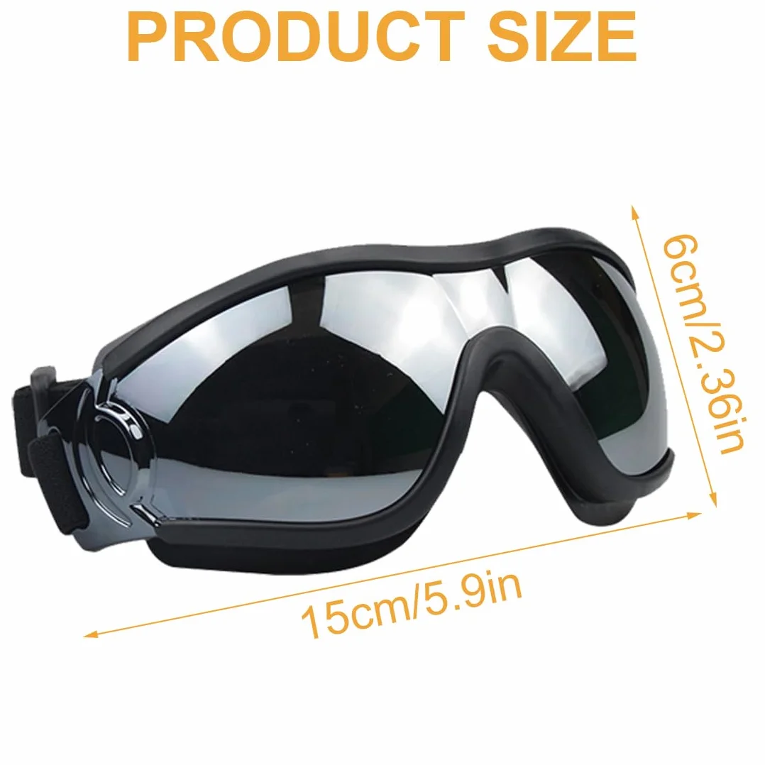Occhiali per Cani Impermeabili con Protezione UV e Fascia Elastica Regolabile per Cani di Taglia Medio-Grande