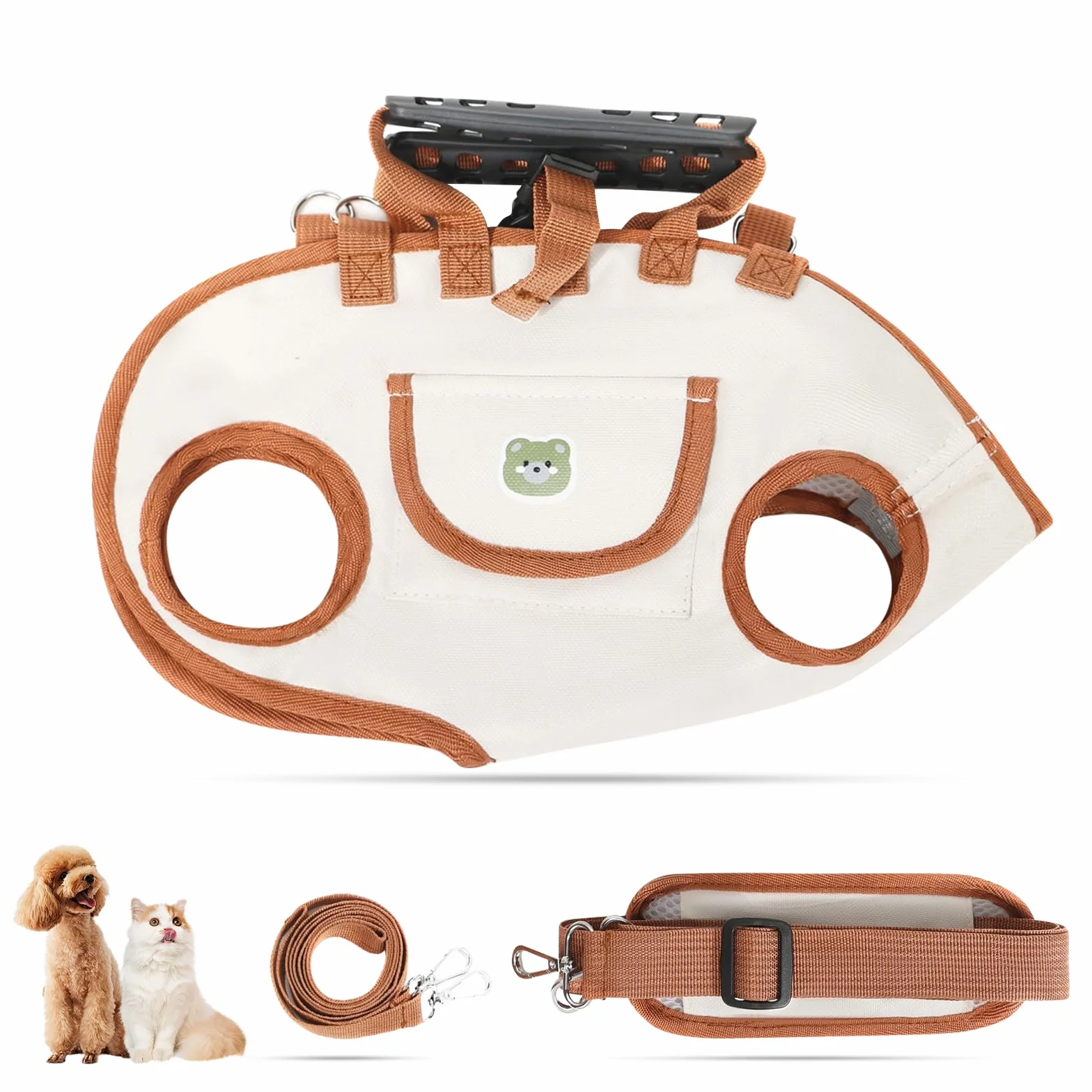 Trasportino Zaino per Cani Fino a 6 kg, Piccola Borsa da Viaggio per Cani,Regolabile Zaino Cane per Cane Gatto Fino a 6kg, per Passeggiata,Viaggio