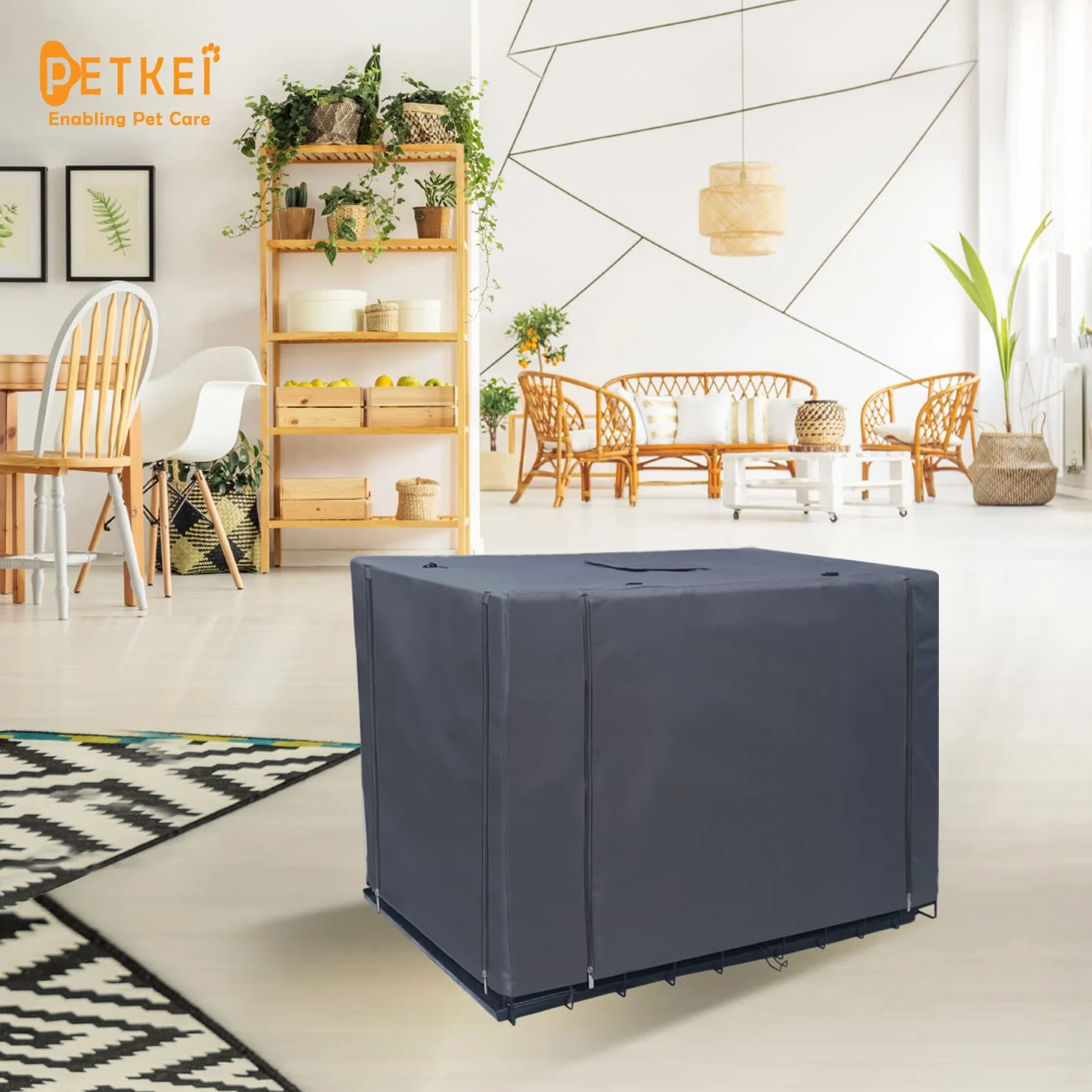Copertura per gabbia cane media resistente poliestere rivestito poliuretano 1-2 porte finestra rete
