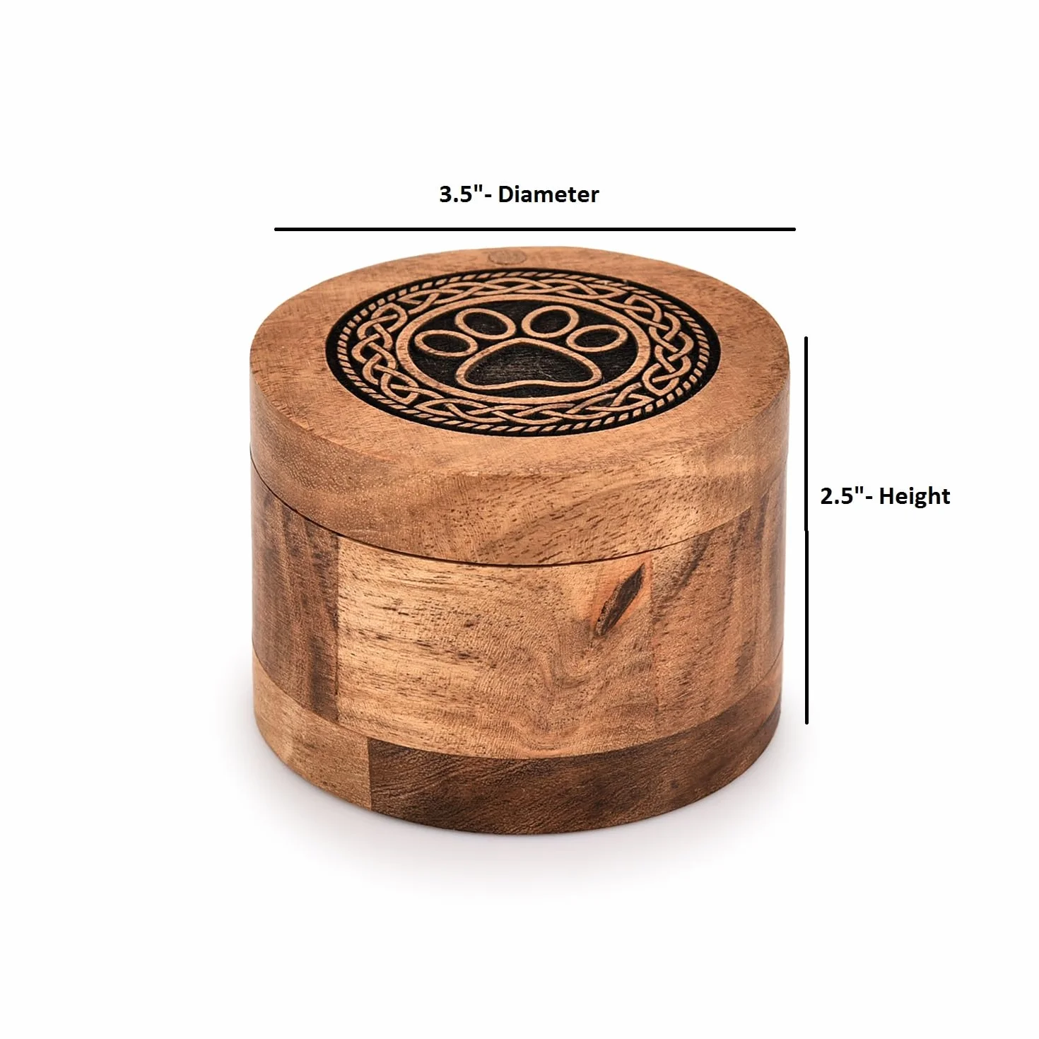 Kimona Urna commemorativa per cani, urna commemorativa per ceneri di animali domestici, urna in legno, urna per ceneri di cani e gatti (8,89 cm x 8,89 cm x 6,35 cm)