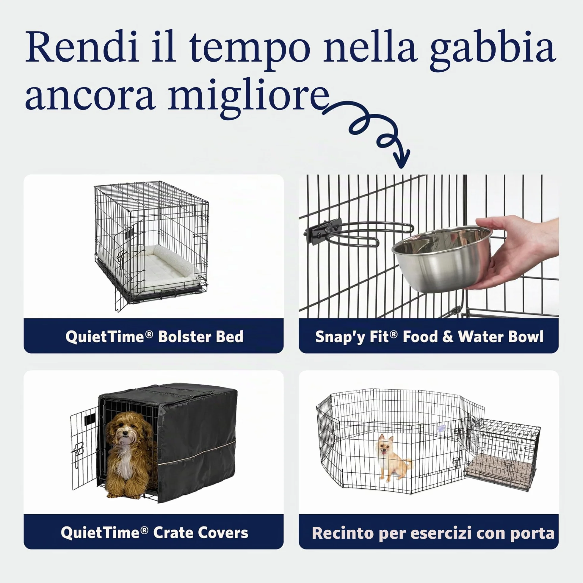 MidWest Homes for Pets iCrate Gabbia per cani 60,96 cm a porta singola nero mod. 1524