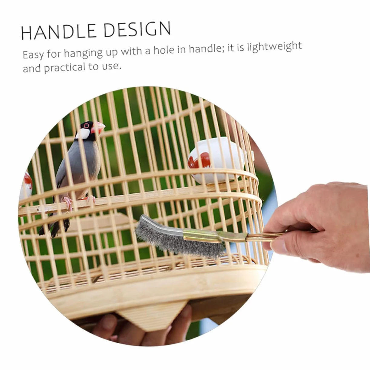 VANZACK 2 Pezzi Spazzola per Gabbia per Uccelli Budgie Pulitore