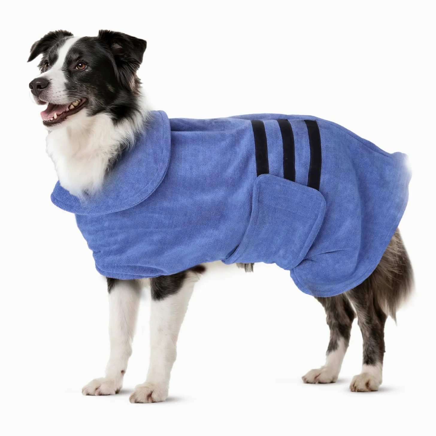 Nobleza Accappatoio per Cani in Microfibra con Velcro, Super Assorbente e Ad Asciugatura Rapida, Accappatoio per Cani e Gatti, Cinque Taglie, Morbido Asciugamano per Cani (L)(1)