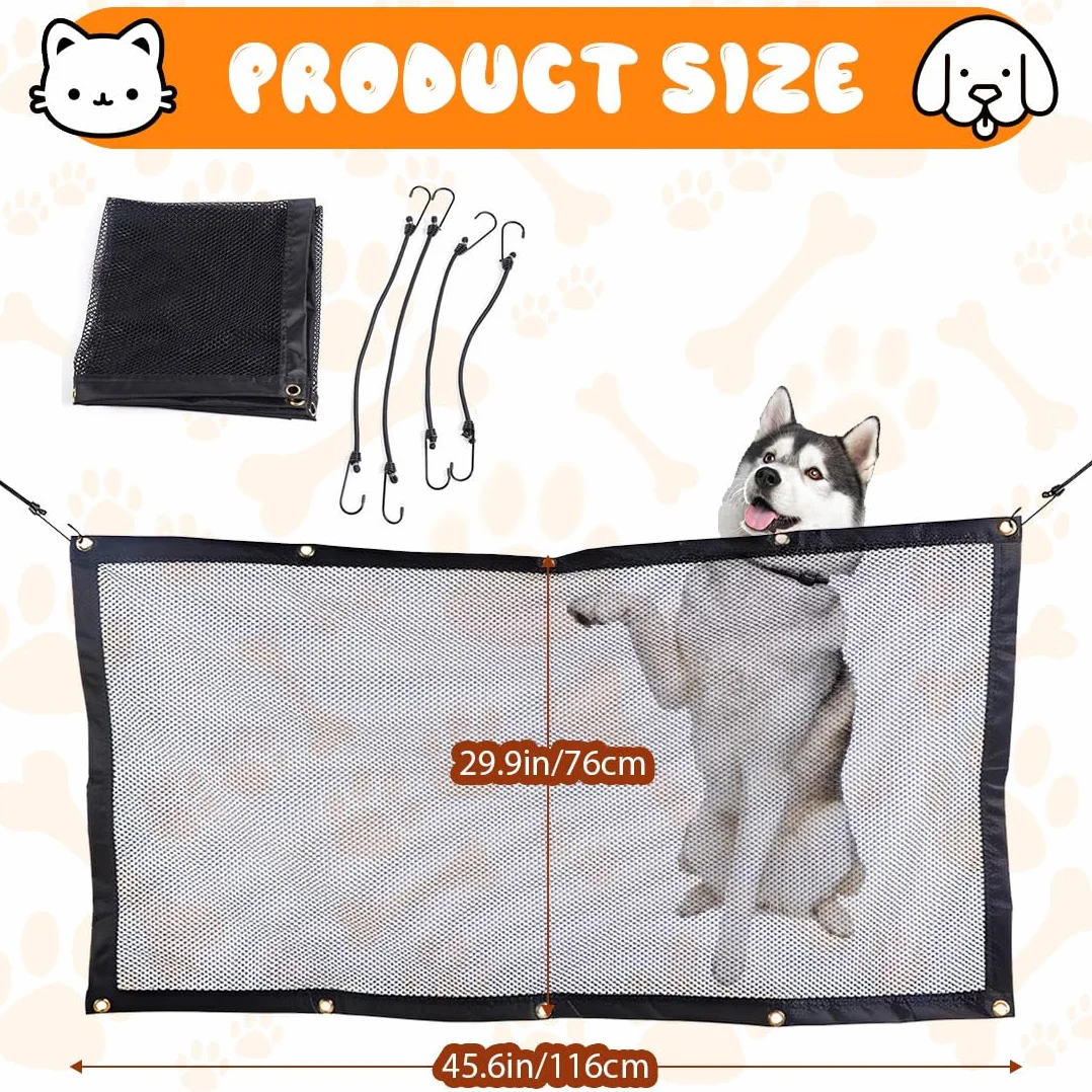 1 pcs Barriera Per Auto Per Cani Rete Per Animali Domestici Barriera Per Sedile Posteriore In Rete Rete Divisoria Per Auto Di Regolazione Adatto, barriera per Sedile Posteriore, Per Wagon, SUV