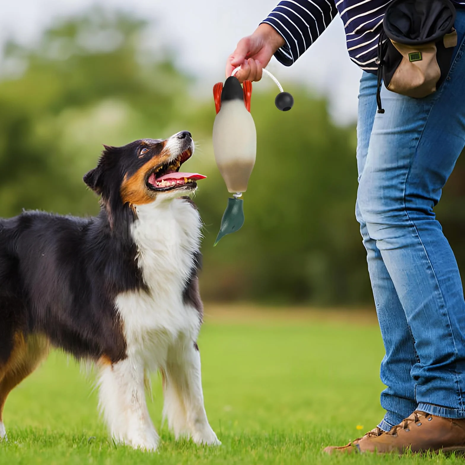 Dog Training Dummy,Dummy per Cani,Accessori per Cani da Caccia,Paraspruzzi Fittizio di Allenamento Cane,Gioco Galleggiante per Il Riporto e l'allenamento in Acqua (Anatra con Piedi)
