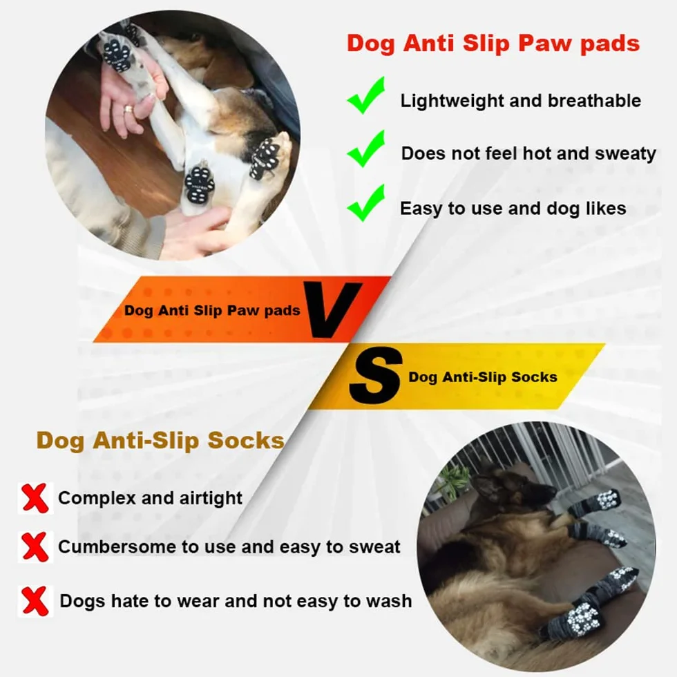 VALFRID Cani Protezioni Zampe Pads Antiscivolo Gomma Autoadesivo Resistente 40 pz M