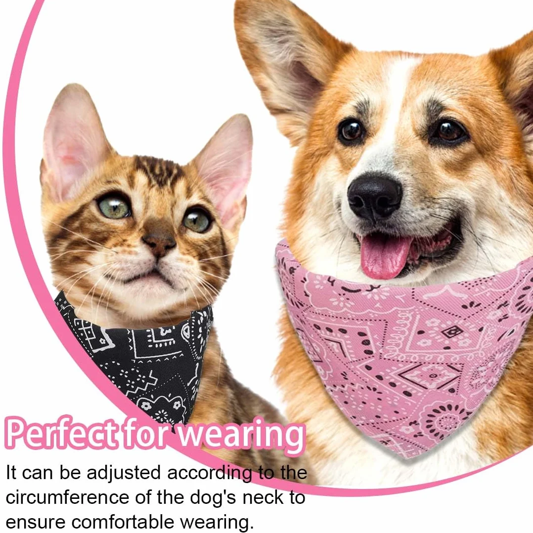 WeddHuis Bandana per Cani, Triangolo Regolabile, Cuccioli e Cani Piccola Grande Taglia (M)