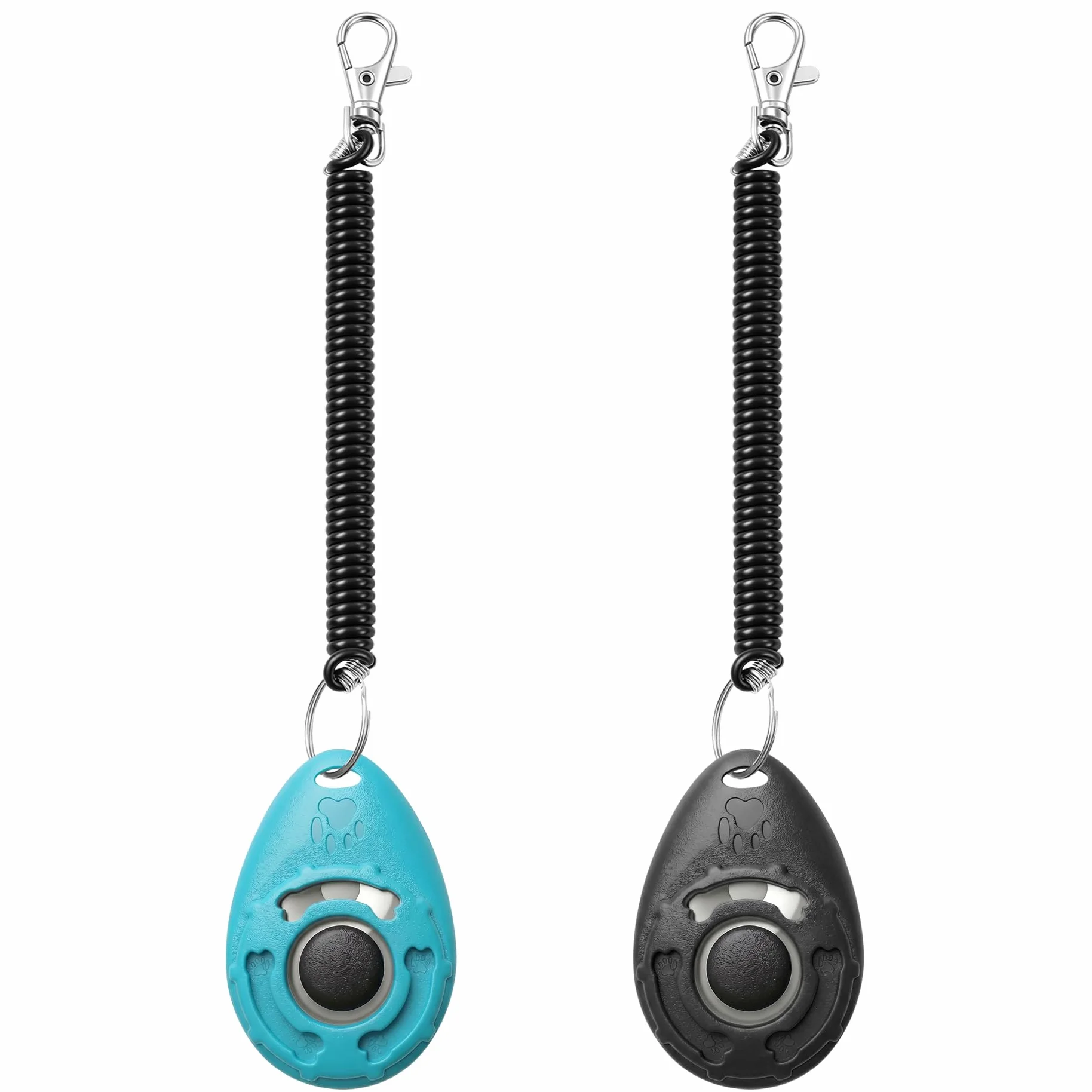 Newnewstar Pet Training clicker con Cinturino da Polso – Dog Training Clickers, New Black + Blue