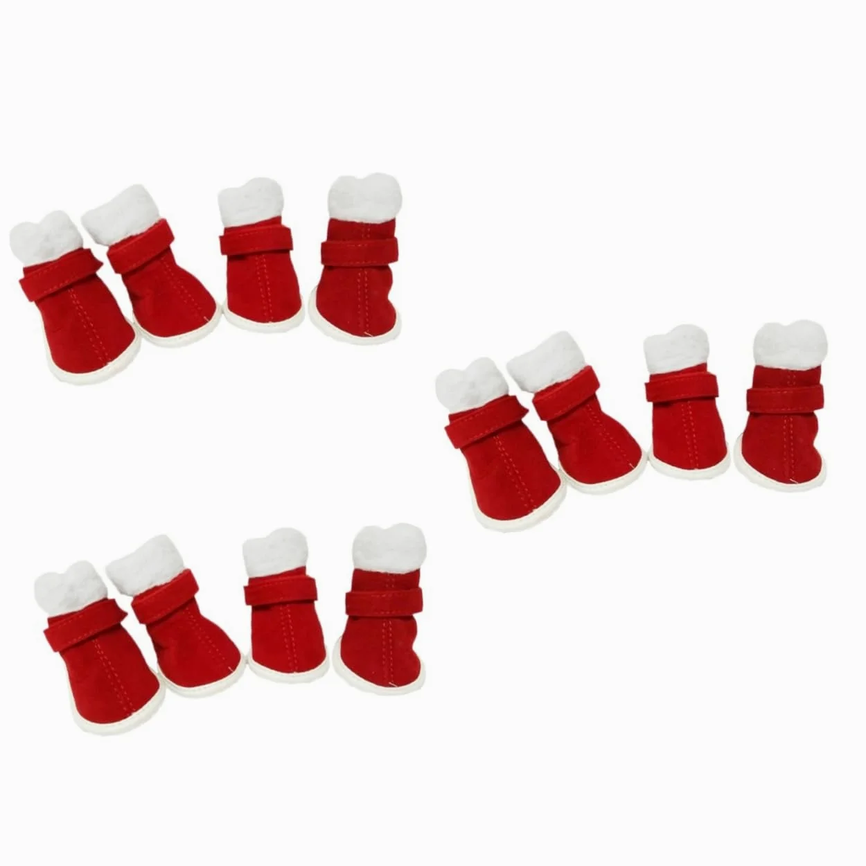 Mipcase 12 Pz Stivaletti Antivento Scarpe Natalizie per Cani Stivaletti Invernali Stivali Scarpe Antiscivolo Scarpe Invernali A Prova di Prodotti per Animali Scarpa Cane Domestico