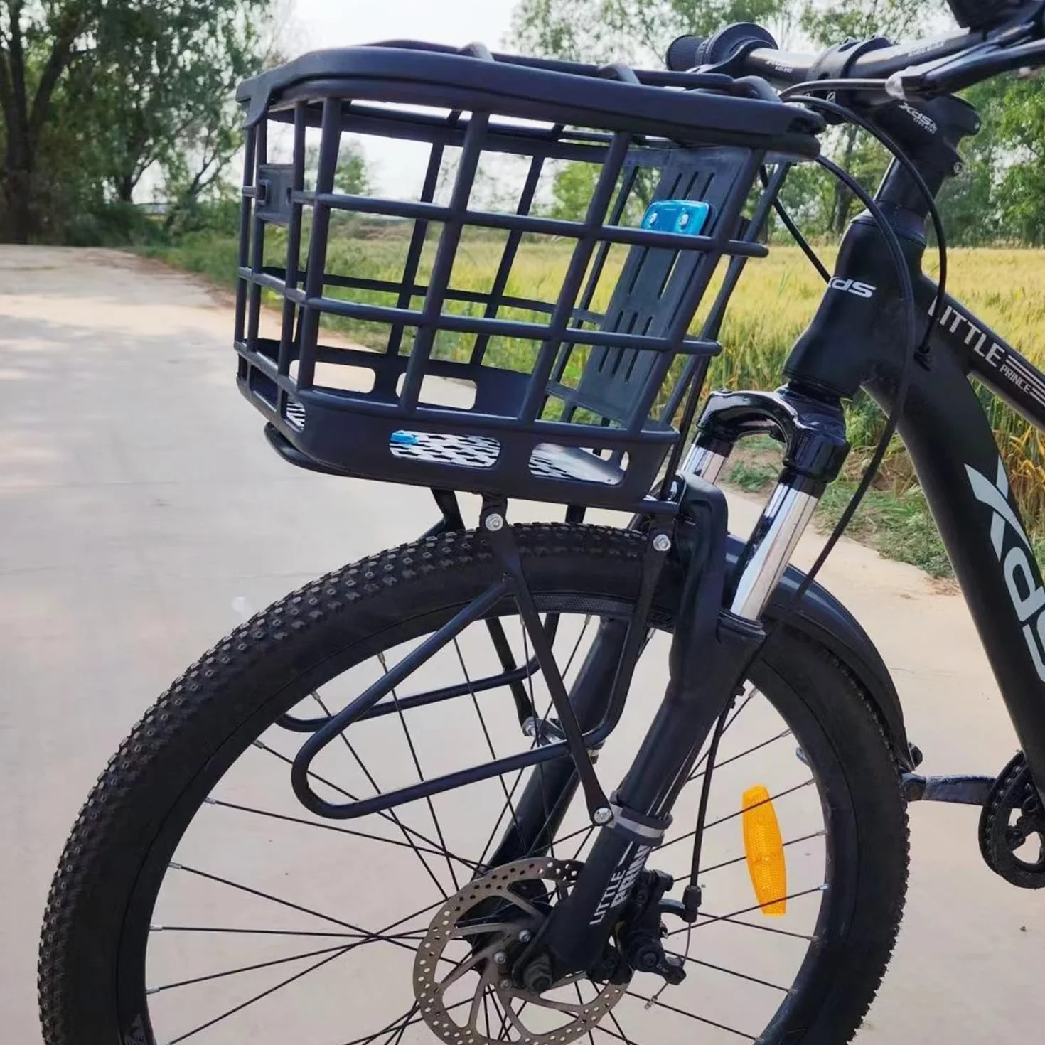 Portapacchi Anteriore per Bici con Dado di bloccaggio Portabici da 20 kg Ripiano per Bagagli Cestino per Bicicletta installabile per Tour in Bicicletta in Campeggio