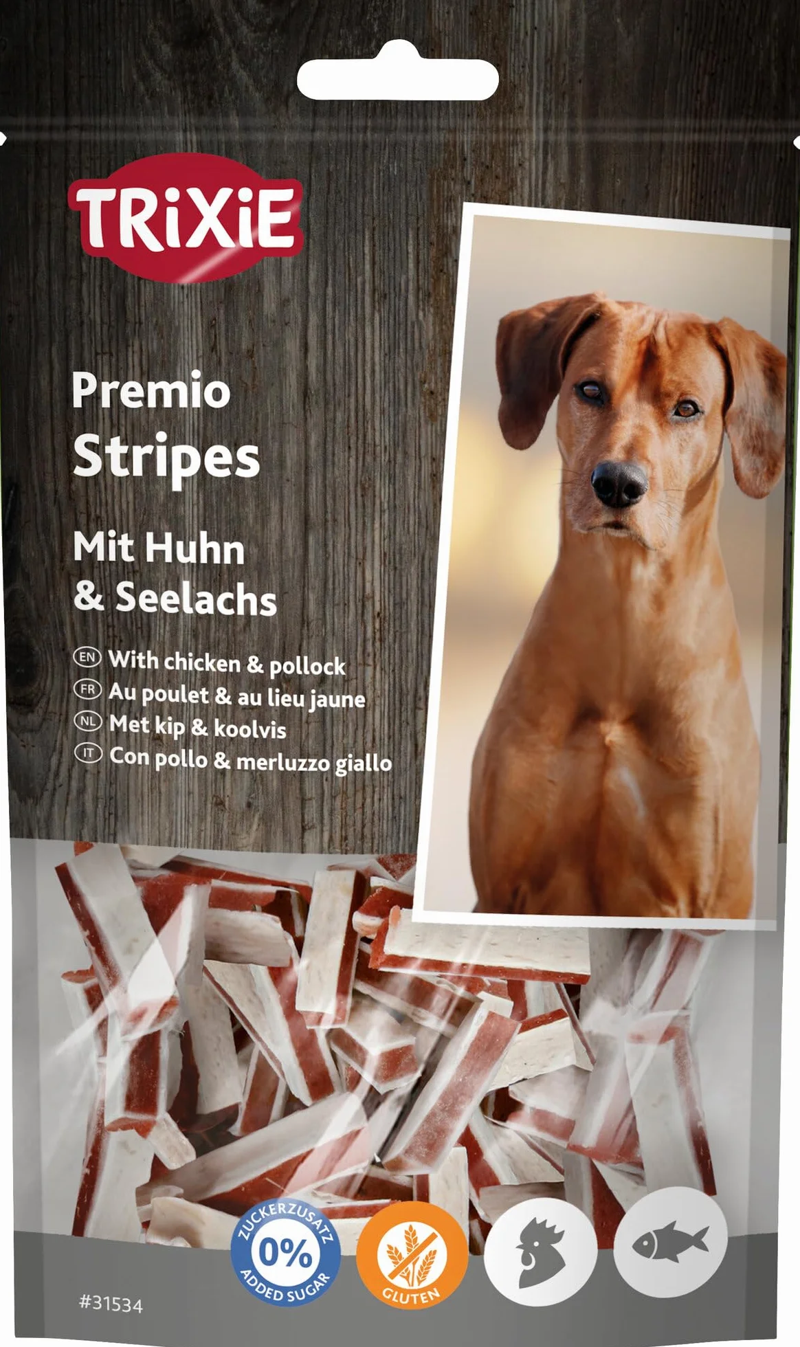 Trixie 31534 PREMIO Fish Chicken Stripes, 75 g